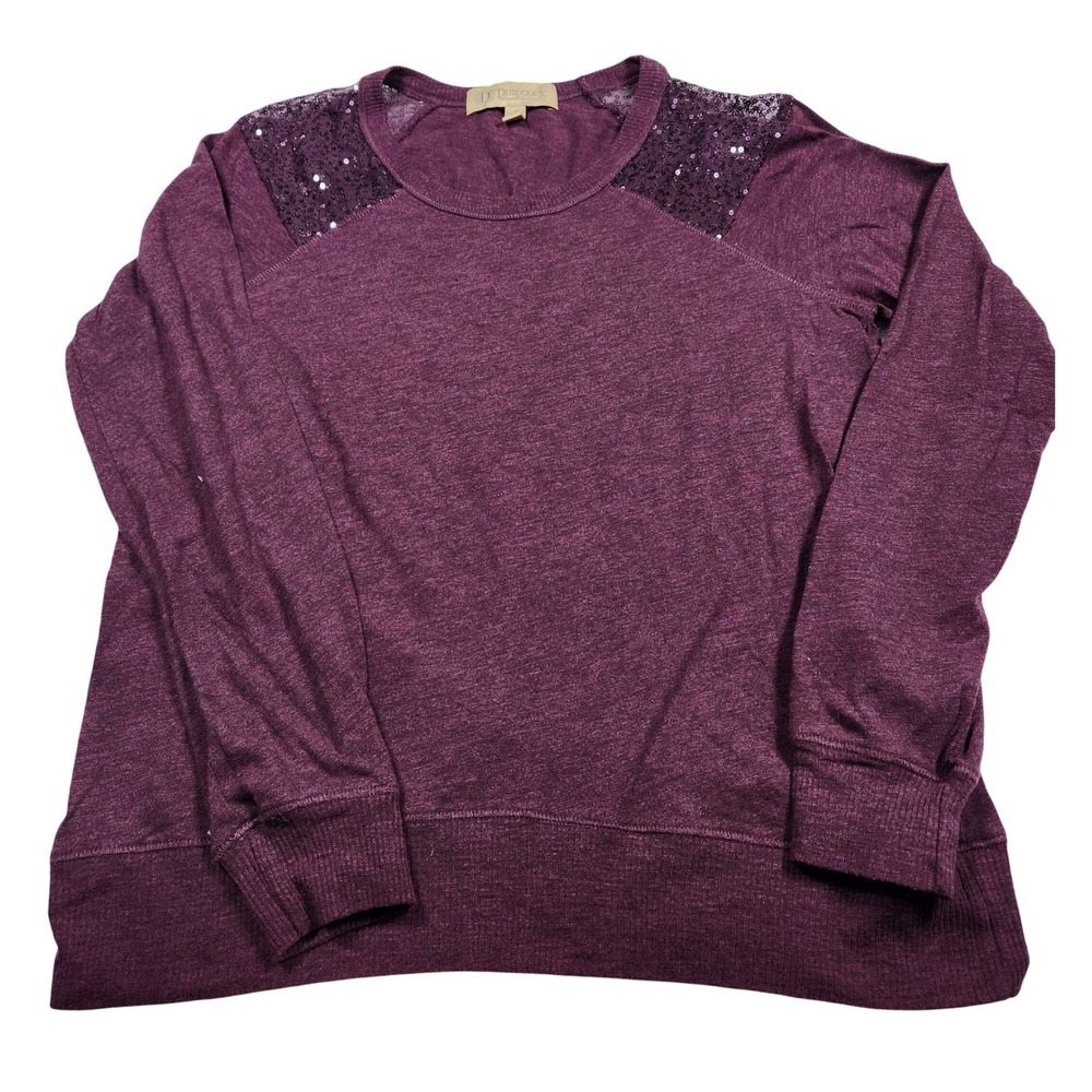 Democracy Sequin Shoulder Pullover Top Women's Sm… - image 3